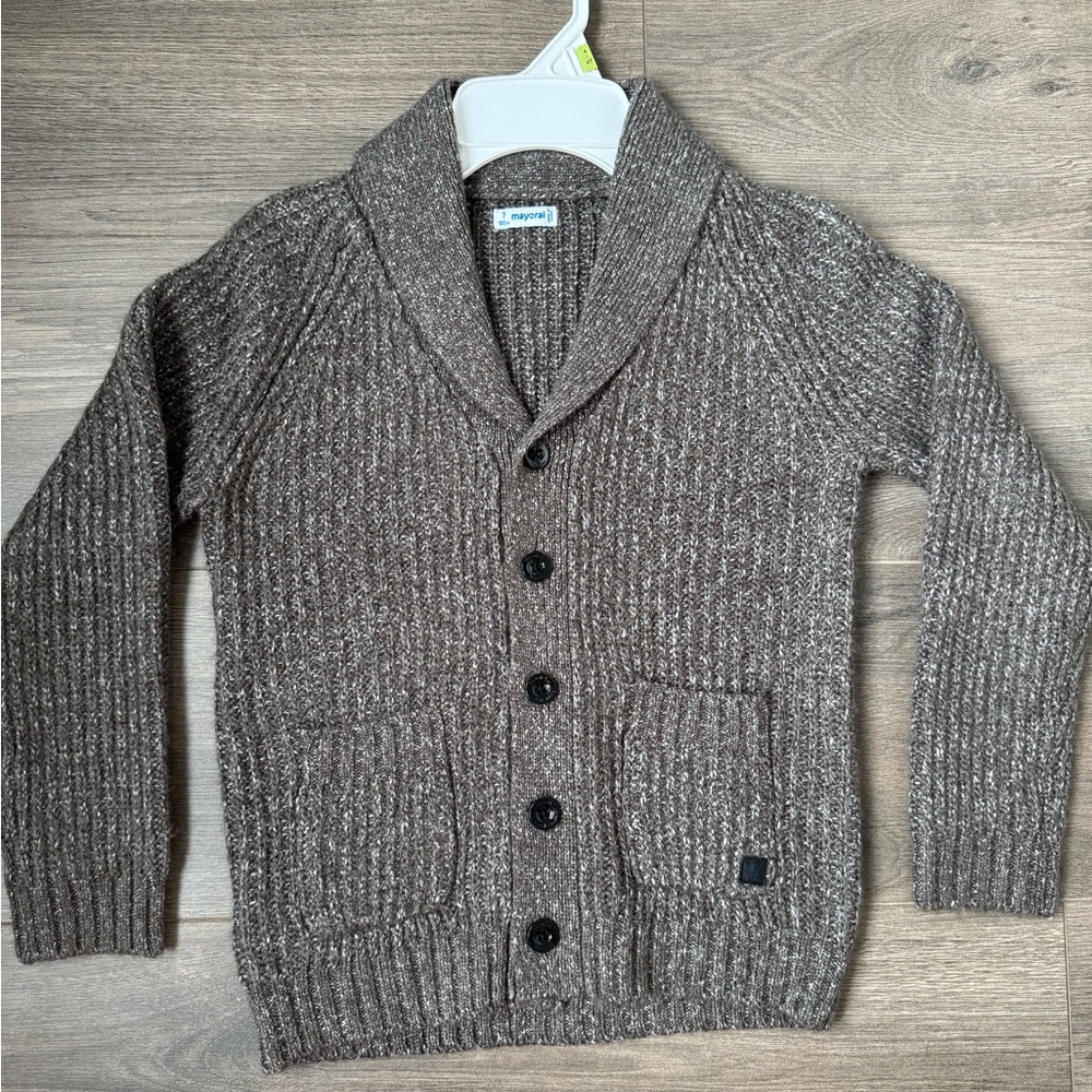 Mayoral Chocolate Knit Cardigan